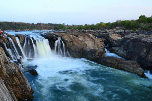 Dhuandhar falls located on Narmada river, Bedaghat, Madhya Pradesh, India.